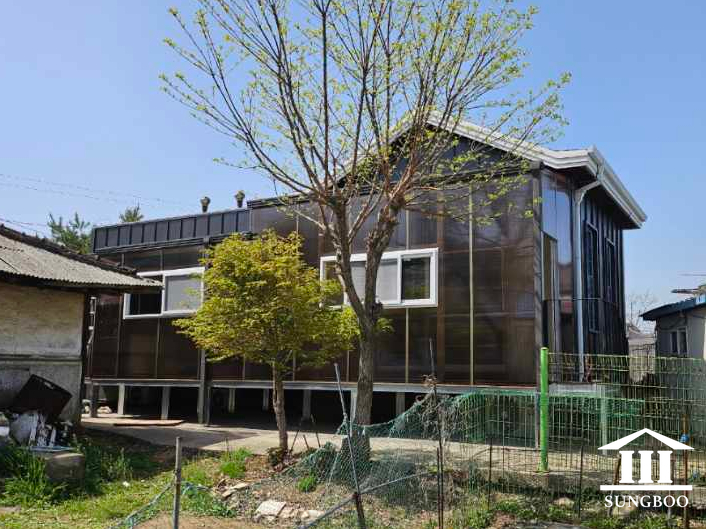 주택 외부 데크 시공